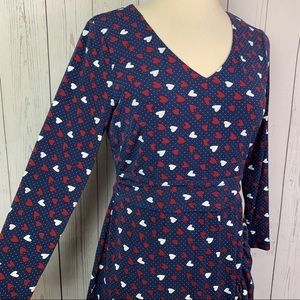 Talbots | hearts ruffle Valentine dress